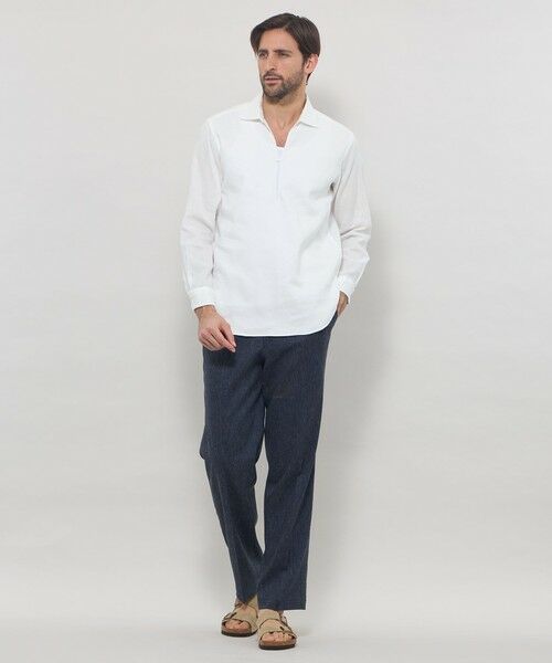 MACKINTOSH LONDON(MENS) / マッキントッシュ ロンドン 　メンズ その他パンツ | リネンストレッチ1プリーツトラウザーズ | 詳細1