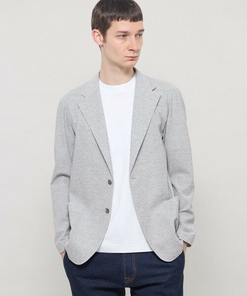 MACKINTOSH LONDON(MENS) / マッキントッシュ ロンドン メンズ ノーカラージャケット | 【FLEX JERSEY】ブライトンジャケット(ライトグレー)