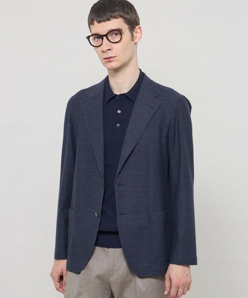 MACKINTOSH LONDON(MENS) / マッキントッシュ ロンドン メンズ ノーカラージャケット | 【FLEX JERSEY】ブライトンジャケット(ネイビー)