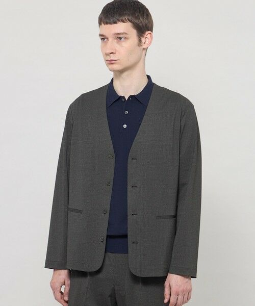 MACKINTOSH LONDON(MENS) / マッキントッシュ ロンドン 　メンズ ブルゾン | 【ICE JET】セットアップノーカラージャケット（チャコールグレー）