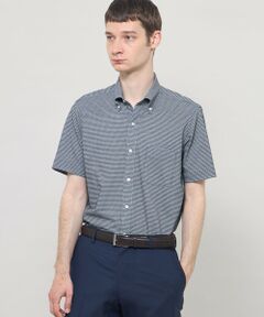 MACKINTOSH LONDON(MENS) / マッキントッシュ ロンドン 　メンズ シャツ・ブラウス | 【FLEX JERSEY】ギンガムサッカージャージー半袖釦ダウンシャツ
