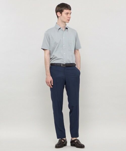 MACKINTOSH LONDON(MENS) / マッキントッシュ ロンドン 　メンズ シャツ・ブラウス | 【FLEX JERSEY】ハイツイストジャージー半袖ワンピースカラーシャツ | 詳細1