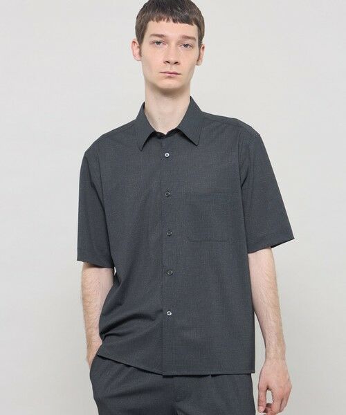 MACKINTOSH LONDON(MENS) / マッキントッシュ ロンドン 　メンズ シャツ・ブラウス | 【ICE JET】セットアップ半袖オーバーシャツ（ネイビー）