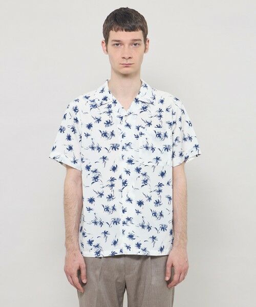 MACKINTOSH LONDON(MENS) / マッキントッシュ ロンドン 　メンズ シャツ・ブラウス | 【WEB・一部店舗限定】プラムツリープリント半袖オープンカラーシャツ | 詳細3