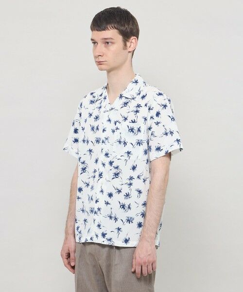 MACKINTOSH LONDON(MENS) / マッキントッシュ ロンドン 　メンズ シャツ・ブラウス | 【WEB・一部店舗限定】プラムツリープリント半袖オープンカラーシャツ | 詳細4