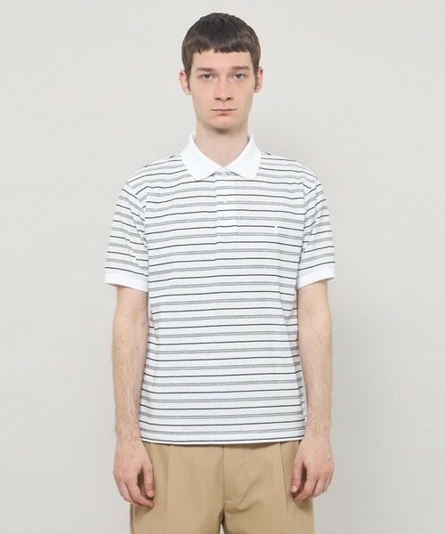 MACKINTOSH LONDON(MENS) / マッキントッシュ ロンドン 　メンズ カットソー | ロゴジャカードボーダーポロシャツ | 詳細3