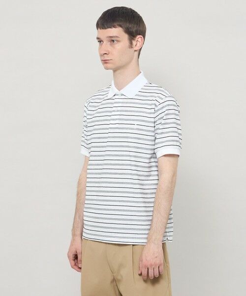 MACKINTOSH LONDON(MENS) / マッキントッシュ ロンドン 　メンズ カットソー | ロゴジャカードボーダーポロシャツ | 詳細4