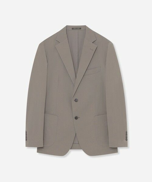 MACKINTOSH LONDON(MENS) / マッキントッシュ ロンドン 　メンズ ノーカラージャケット | 【BREASY JACKET】ナイロンストレッチセットアップジャケット（ベージュ5）