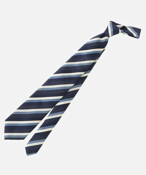 MACKINTOSH LONDON(MENS) / マッキントッシュ ロンドン 　メンズ ネクタイ | サテンレジメンタルネクタイ（ダークネイビー）