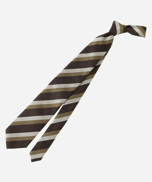 MACKINTOSH LONDON(MENS) / マッキントッシュ ロンドン 　メンズ ネクタイ | ヘリテージレップレジメンタルネクタイ（ブラウン4）