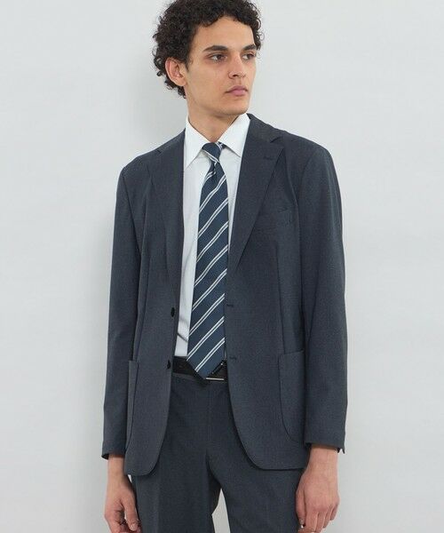 MACKINTOSH LONDON(MENS) / マッキントッシュ ロンドン メンズ ノーカラージャケット | 【BREASY JACKET】エアトゥールセットアップジャケット(ネイビー)