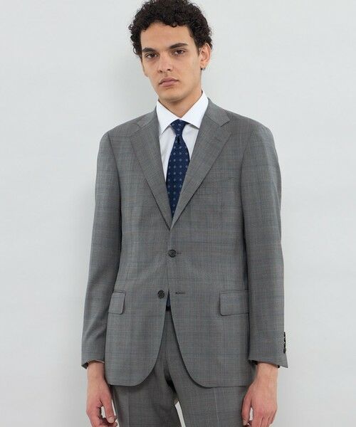 MACKINTOSH LONDON(MENS) / マッキントッシュ ロンドン メンズ セットアップ | 【NEW BRIDGE】【LoroPiana Fabric】グレンチェックスーツ(グレー)