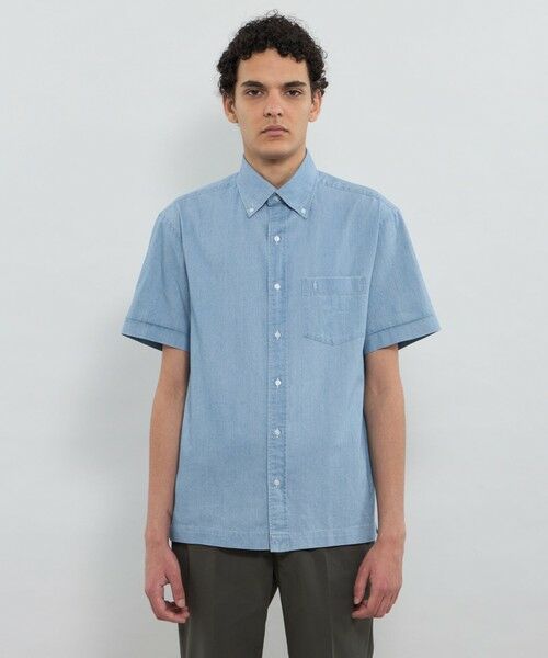 MACKINTOSH LONDON(MENS) / マッキントッシュ ロンドン メンズ シャツ・ブラウス | ノンツイストコットンデニムハーフボタンダウンシャツ | 詳細3