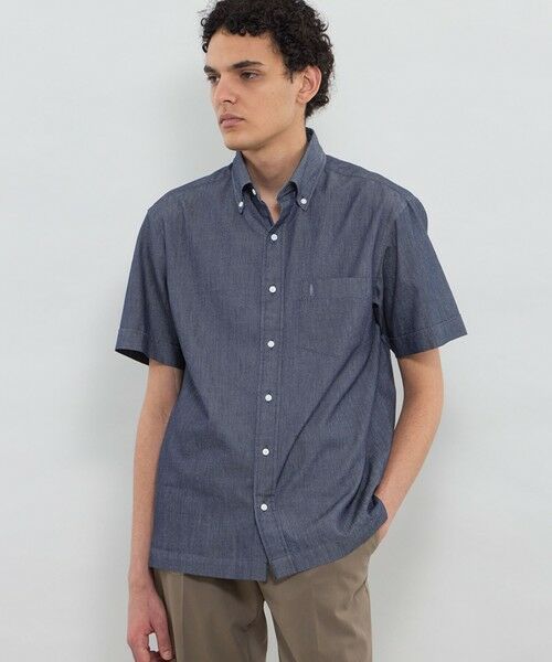 MACKINTOSH LONDON(MENS) / マッキントッシュ ロンドン メンズ シャツ・ブラウス | ノンツイストコットンデニムハーフボタンダウンシャツ(ブルー6)