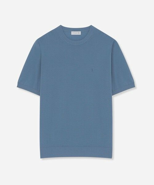 MACKINTOSH LONDON(MENS) / マッキントッシュ ロンドン メンズ ニット・セーター | 【MINERALTEX】ニットTシャツ(ブルー6)
