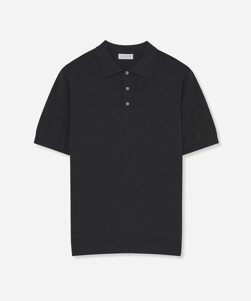 MACKINTOSH LONDON(MENS) / マッキントッシュ ロンドン 　メンズ ニット・セーター | 【MINERALTEX】ドレスニットポロシャツ（ブラック）