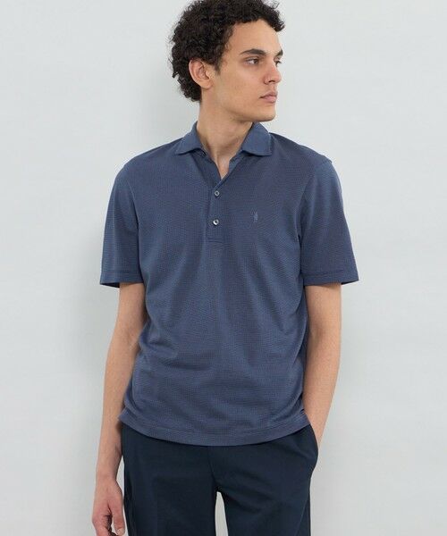 MACKINTOSH LONDON(MENS) / マッキントッシュ ロンドン 　メンズ カットソー | バーズアイ鹿の子ポロシャツ（ネイビー）