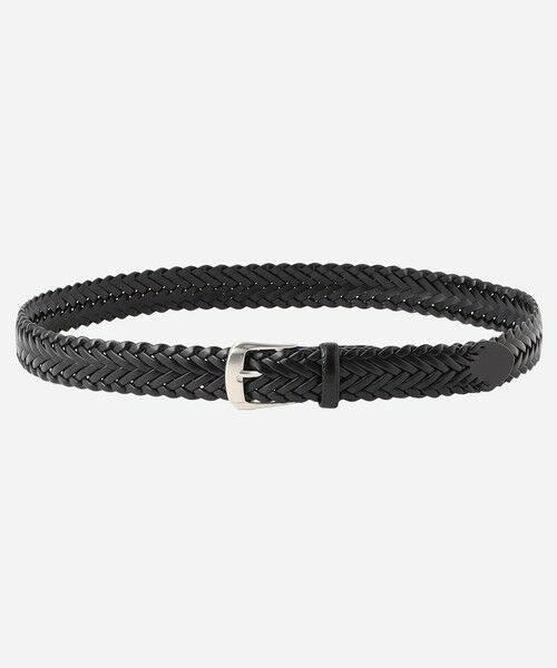 MACKINTOSH LONDON(MENS) / マッキントッシュ ロンドン 　メンズ ベルト・サスペンダー | レザーメッシュベルト（ブラック）