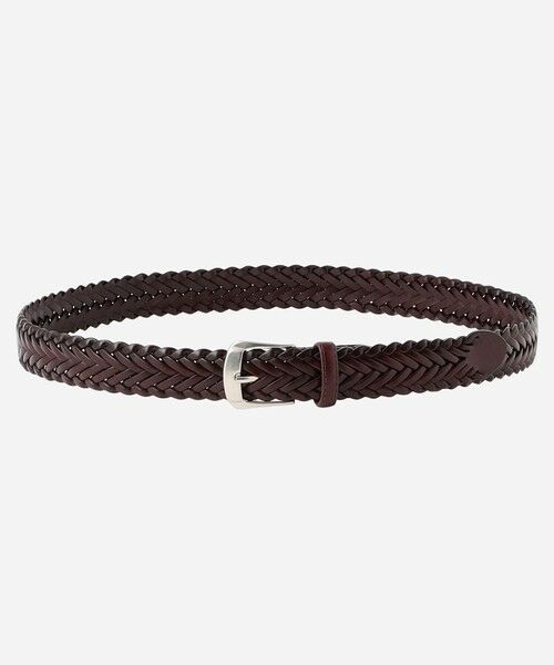 MACKINTOSH LONDON(MENS) / マッキントッシュ ロンドン 　メンズ ベルト・サスペンダー | レザーメッシュベルト（ブラウン8）