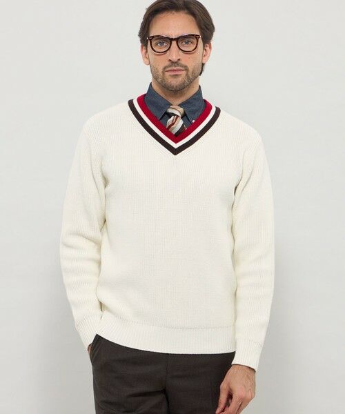 MACKINTOSH LONDON(MENS) / マッキントッシュ ロンドン メンズ ニット・セーター | ハウスカラーチルデンニット(オフホワイト)