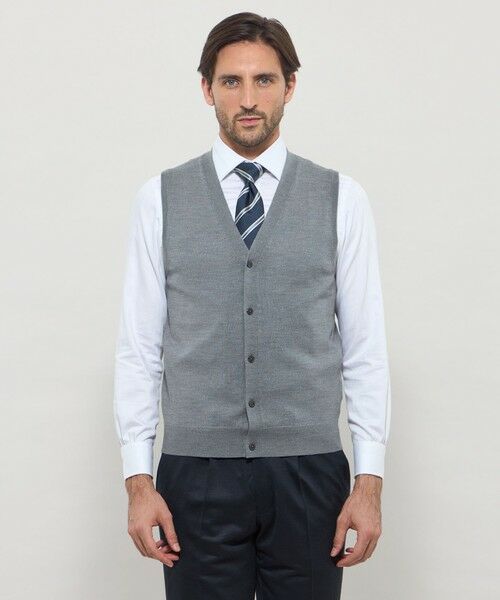 MACKINTOSH LONDON(MENS) / マッキントッシュ ロンドン 　メンズ ニット・セーター | 14ゲージウォッシャブルウールニットベスト | 詳細4