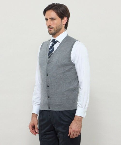 MACKINTOSH LONDON(MENS) / マッキントッシュ ロンドン 　メンズ ニット・セーター | 14ゲージウォッシャブルウールニットベスト | 詳細5