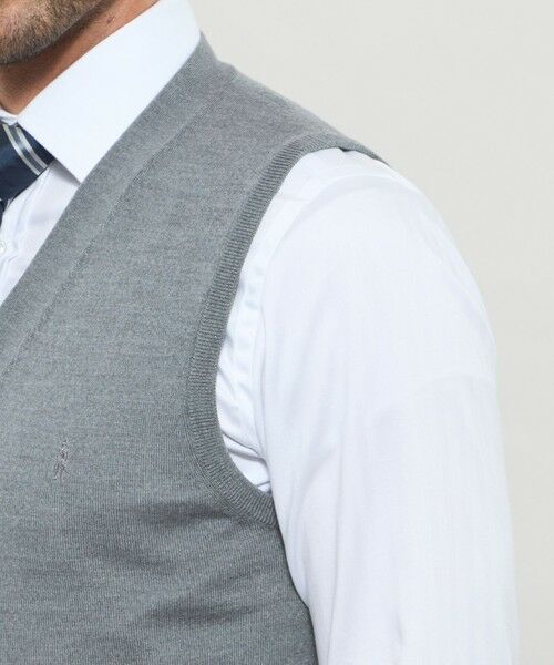 MACKINTOSH LONDON(MENS) / マッキントッシュ ロンドン 　メンズ ニット・セーター | 14ゲージウォッシャブルウールニットベスト | 詳細7