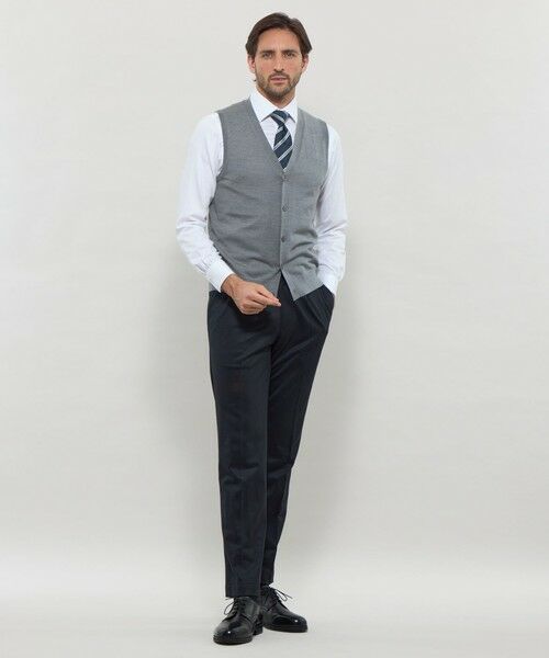 MACKINTOSH LONDON(MENS) / マッキントッシュ ロンドン 　メンズ ニット・セーター | 14ゲージウォッシャブルウールニットベスト | 詳細1