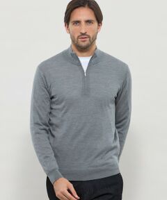 MACKINTOSH LONDON(MENS) / マッキントッシュ ロンドン 　メンズ ニット・セーター | 14ゲージウォッシャブルウールハーフジップニット