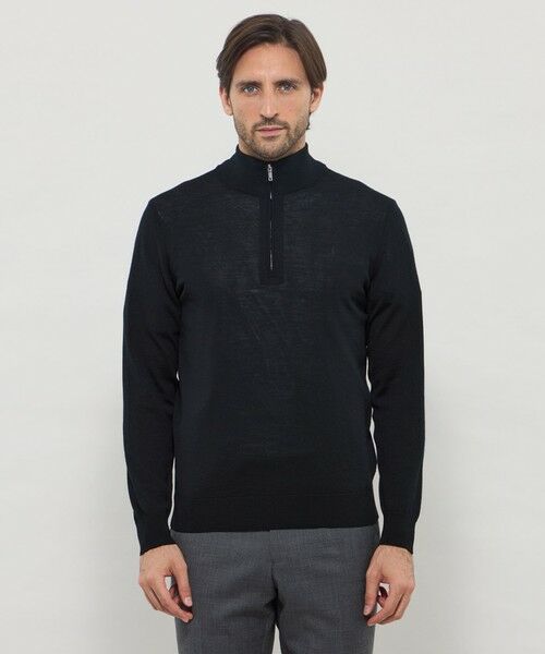 MACKINTOSH LONDON(MENS) / マッキントッシュ ロンドン 　メンズ ニット・セーター | 14ゲージウォッシャブルウールハーフジップニット | 詳細5