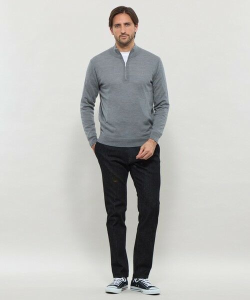 MACKINTOSH LONDON(MENS) / マッキントッシュ ロンドン 　メンズ ニット・セーター | 14ゲージウォッシャブルウールハーフジップニット | 詳細1