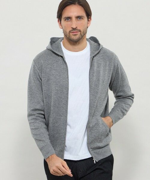 MACKINTOSH LONDON(MENS) / マッキントッシュ ロンドン メンズ ニット・セーター | ダブルフェイスジップアップパーカー(グレー系1)