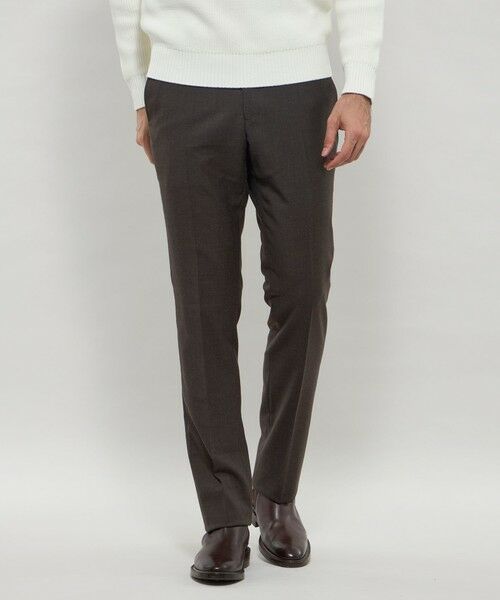 MACKINTOSH LONDON(MENS) / マッキントッシュ ロンドン メンズ スラックス・ドレスパンツ | 【Adjustable Fit】ストレッチミルドスラックス(ブラウン8)