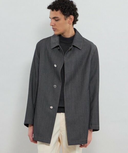 MACKINTOSH LONDON(MENS) / マッキントッシュ ロンドン メンズ その他アウター | 【WORSTED DENIM】ステンカラーデニムコート(ネイビー)