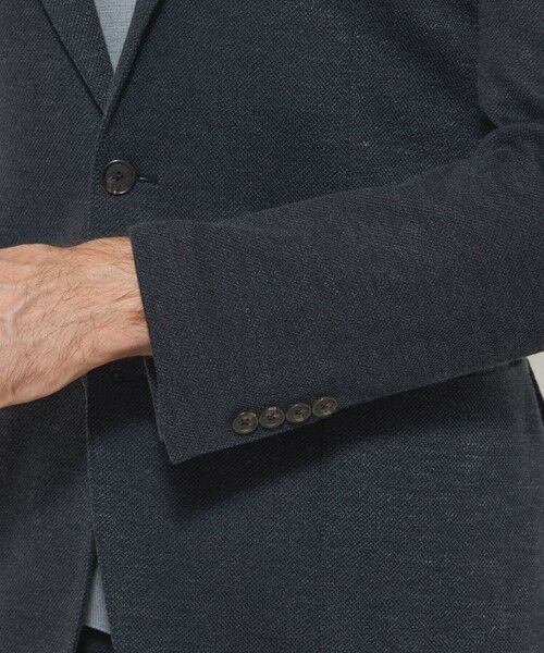 MACKINTOSH LONDON(MENS) / マッキントッシュ ロンドン 　メンズ ノーカラージャケット | 【WEB・一部店舗限定】【FLEX JERSEY】ホップサックジャージーセットアップジャケット | 詳細7