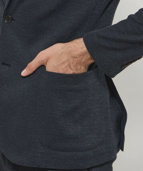 MACKINTOSH LONDON(MENS) / マッキントッシュ ロンドン 　メンズ ノーカラージャケット | 【WEB・一部店舗限定】【FLEX JERSEY】ホップサックジャージーセットアップジャケット | 詳細8