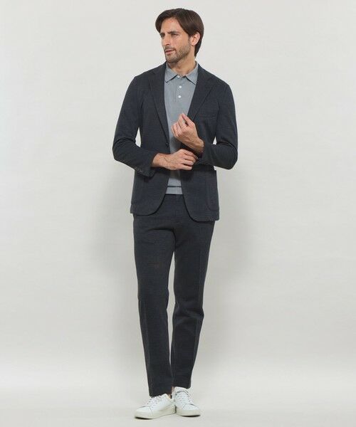 MACKINTOSH LONDON(MENS) / マッキントッシュ ロンドン 　メンズ ノーカラージャケット | 【WEB・一部店舗限定】【FLEX JERSEY】ホップサックジャージーセットアップジャケット | 詳細1