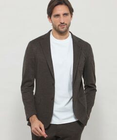 MACKINTOSH LONDON(MENS) / マッキントッシュ ロンドン 　メンズ ノーカラージャケット | 【WEB・一部店舗限定】【FLEX JERSEY】ホップサックジャージーセットアップジャケット