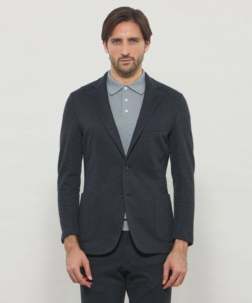 MACKINTOSH LONDON(MENS) / マッキントッシュ ロンドン 　メンズ ノーカラージャケット | 【WEB・一部店舗限定】【FLEX JERSEY】ホップサックジャージーセットアップジャケット | 詳細3