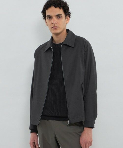 MACKINTOSH LONDON(MENS) / マッキントッシュ ロンドン メンズ ブルゾン | ウールベンタイルハリントンジャケット(チャコールグレー)