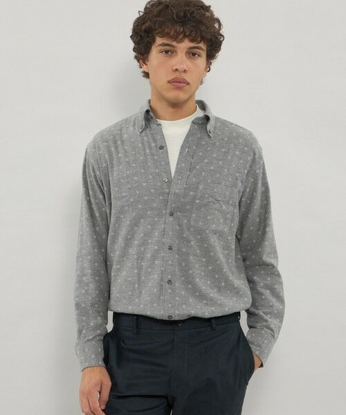 MACKINTOSH LONDON(MENS) / マッキントッシュ ロンドン 　メンズ シャツ・ブラウス | 小紋プリントボタンダウンシャツ（グレー系1）