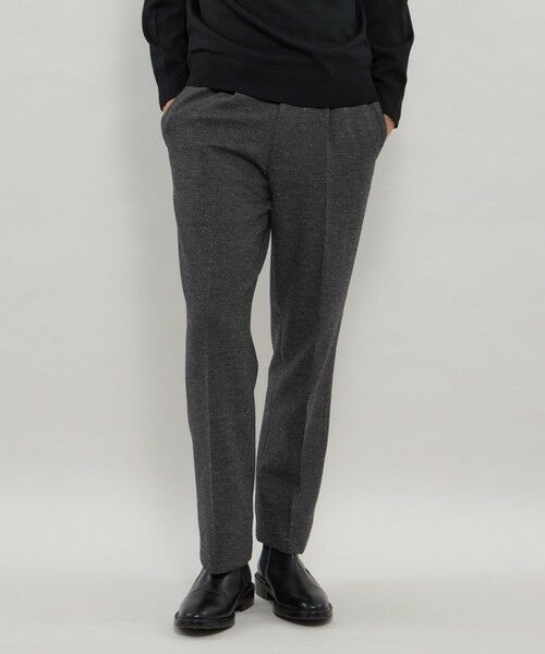 MACKINTOSH LONDON(MENS) / マッキントッシュ ロンドン 　メンズ スラックス・ドレスパンツ | 【Adjustable Fit】ネップツイードストレッチスラックス（チャコールグレー）