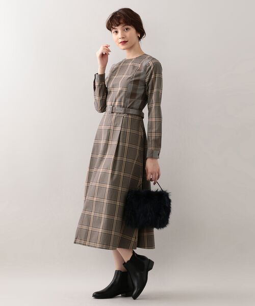 セール ウォッシャブル ダブルチェック ワンピース ロング マキシ丈ワンピース Mackintosh Philosophy マッキントッシュ フィロソフィー ファッション通販 タカシマヤファッションスクエア