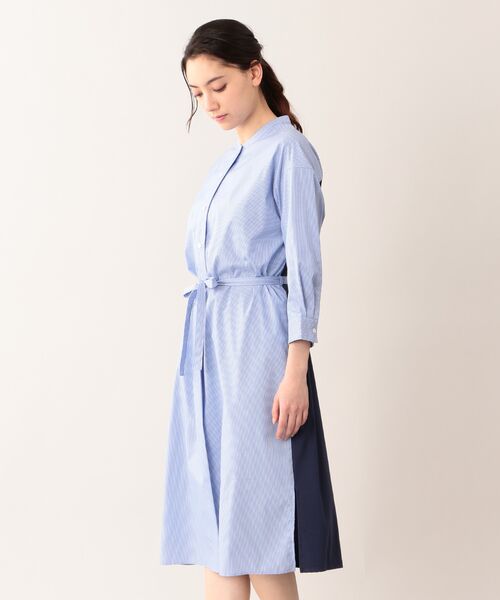 セール ウォッシャブル タイプライターストライプコンビワンピース ロング マキシ丈ワンピース Mackintosh Philosophy マッキントッシュ フィロソフィー ファッション通販 タカシマヤファッションスクエア