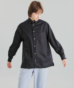 GREY LABEL コットンリネンレギュラーカラーシャツ