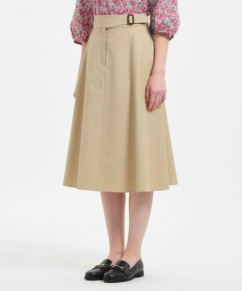 新品✨定価16500円  綿×ナイロン　上品なスカート  BLACK 大特価