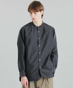 GREY LABEL シャンブレーバンドカラーシャツ