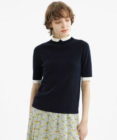 MACKINTOSH PHILOSOPHY / マッキントッシュ フィロソフィー ニット・セーター | 【2023年秋冬商品】Cleric Collar Knit ショートスリーブプルオーバー