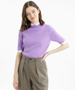 MACKINTOSH PHILOSOPHY / マッキントッシュ フィロソフィー ニット・セーター | 【2023年秋冬商品】Cleric Collar Knit ショートスリーブプルオーバー