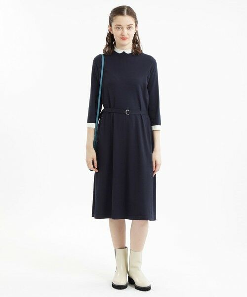 Cleric Collar Knit ワンピース （ロング・マキシ丈ワンピース 